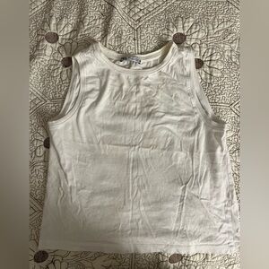 Zara basic white muscle tank top